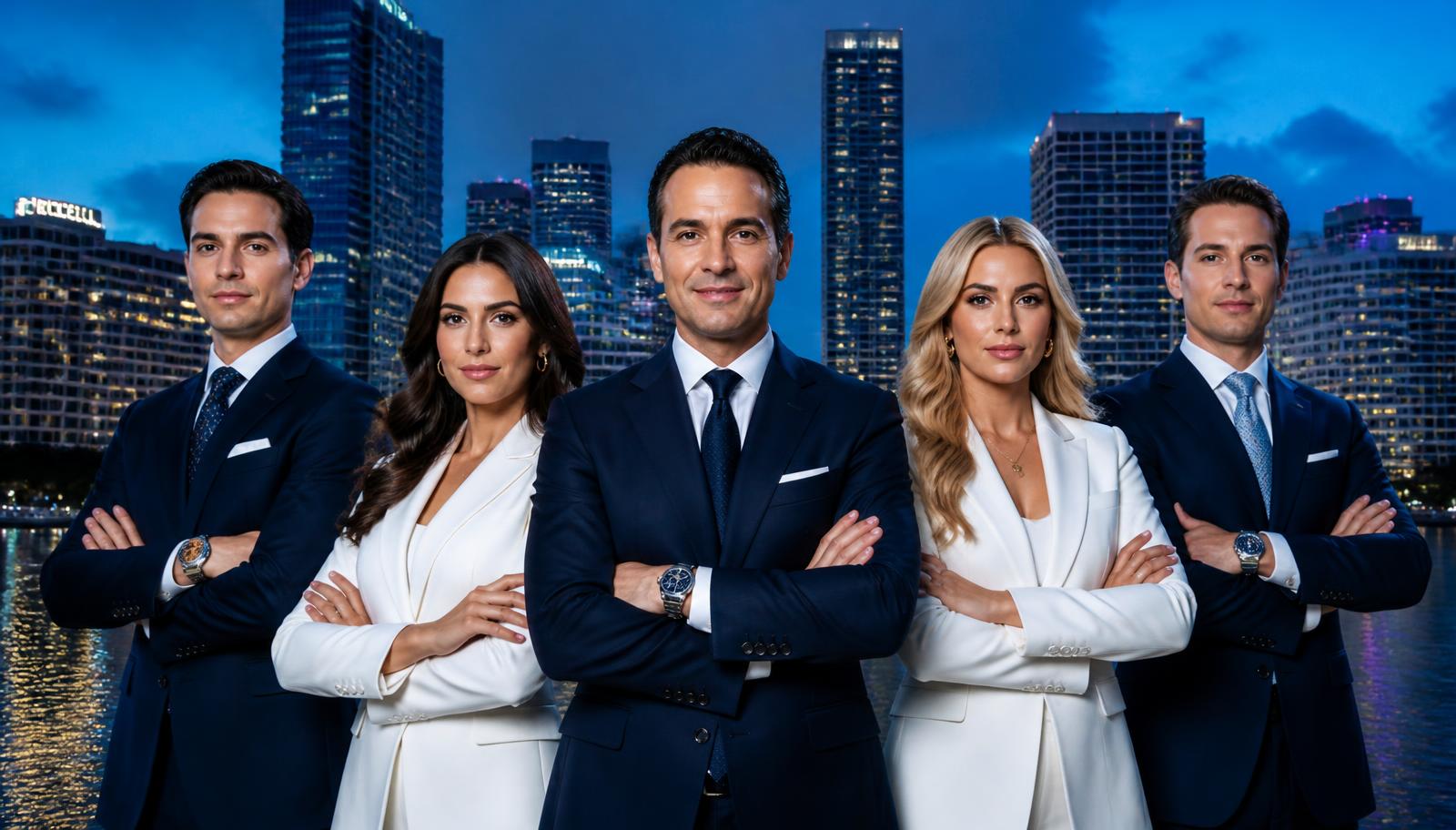 Brickell Wallstreet Network anchors on set in Miami